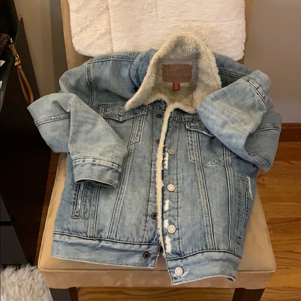 Lucky Brand Fur Jean Jacket